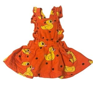Orange Duck Print Ducky Dress 18-24mo
